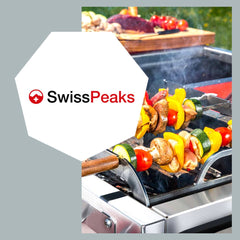 Geschenkidee für Männer mit Grillspiess und Fonduegabel ideal für auf den Grill Swiss Peaks bei Local Minds