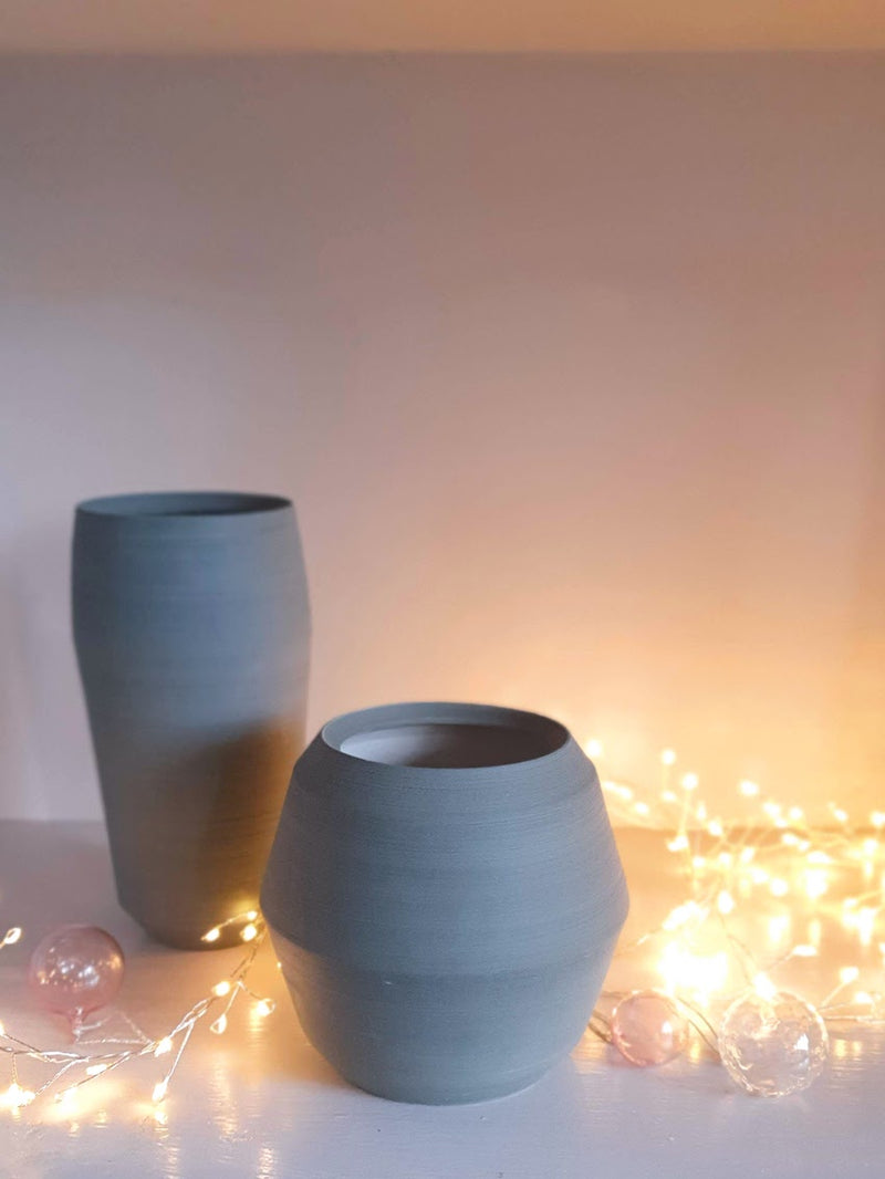 Keramik-Vase "levi grau"