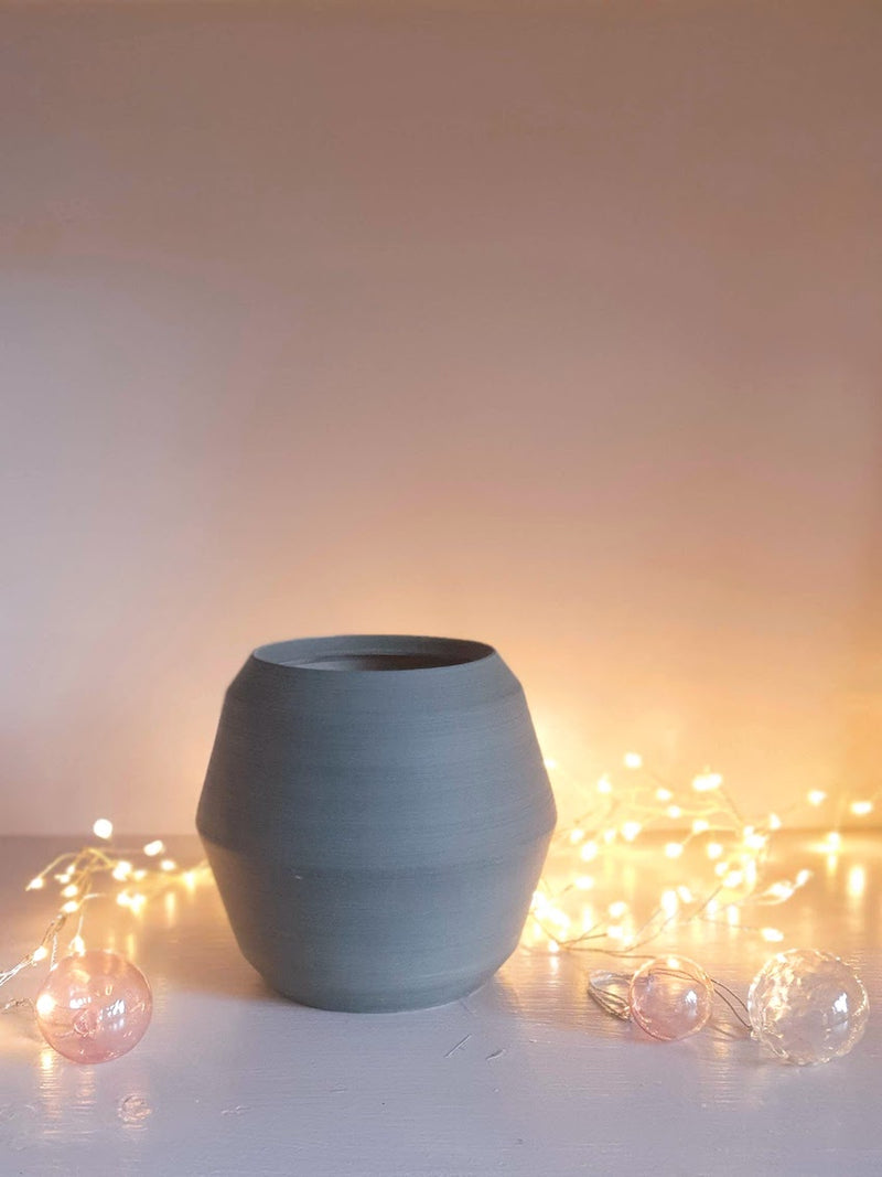 Keramik-Vase "frida grau"
