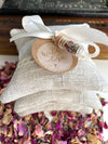 Duftkissen mit Rosenbätter-Lavendel-Kräutermischung Leinen