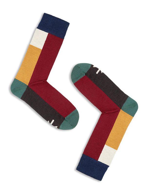 PAAR Socken FIELDS RED - Nachhaltig hergestellte Socken