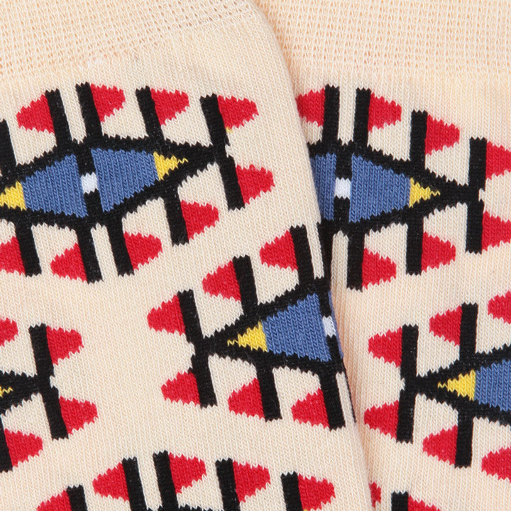 PAAR Socken Third Eye - Nachhaltig hergestellte Socken Schweiz Detail Muster